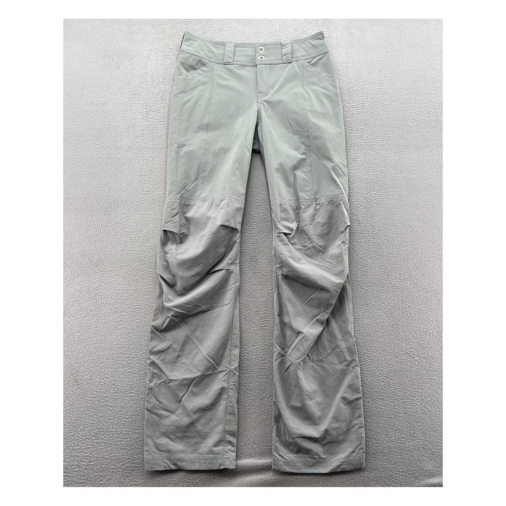 REI Pants Womens Sz 0 Gray Outdoor Hiking Trekking Straight Leg Articulated